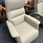 Fauteuil Harry elektrisch, micro leer crème